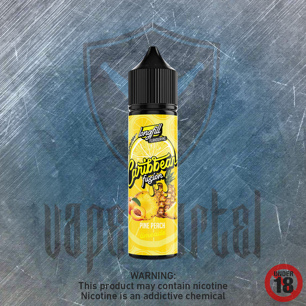 Caribbean Fusion: Pine-Peach Lemonade MTL/Nic Salt Longfill