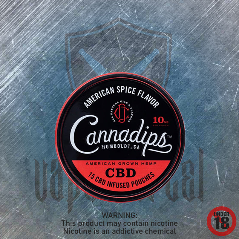 Cannadips Terpene Infused Nicotine-Free Dip Pouches | 4-Can Pack | Made in  USA (Variety Pack)