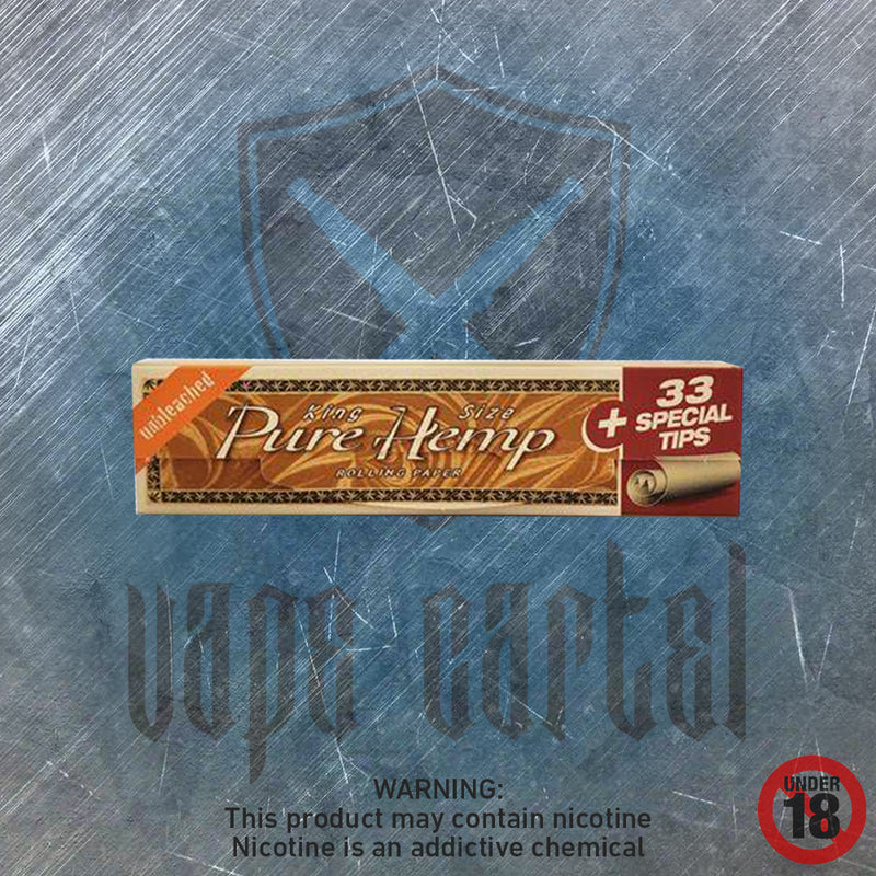 Unbleached Kingsize Rolling Paper + Tips